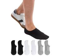 Wonky Line 6 Paar Bambus No-Show Socken, Knöchelsocken, Unsichtbar, Atmungsaktiv mit Rutschfester, Silikonabsatz Herren Damen Unisex (DE/NL/SE/PL, Numerisch, 41, 45, Regular, Regular)