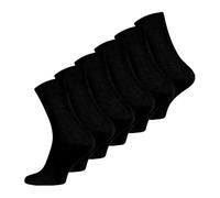 Wonky Line 6 Paar Herren Bambussocken - Atmungsaktive Socken aus echtem Bambusgarn mit unsichtbaren Nähten, super weich, Gr. 40-45 - Schwarz