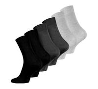 Wonky Line 6 Paar Herren Bambussocken - Atmungsaktive Socken aus echtem Bambusgarn mit unsichtbaren Nähten, super weich, Gr. 40-45 - Mix-6