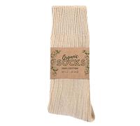 Wonky Line Bio Socken GOTS Zertifiziert - 100% Bio-Baumwolle - Unisex Nachhaltige Socken - Weich Atmungsaktiv - Umweltfreundlich Hautfreundlich - 3x Natur - 35-38