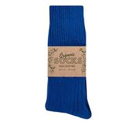 Wonky Line Bio Socken GOTS Zertifiziert - 100% Bio-Baumwolle - Unisex Nachhaltige Socken - Weich Atmungsaktiv - Umweltfreundlich Hautfreundlich - 3x Blau - 43-46