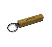 WoodBi Schlüsselanhänger aus Holz | 5 Holzarten | Schlüsselring Geschenk Anhänger | Gute Qualität aus Deutschland (Personalisiert, Kreis)