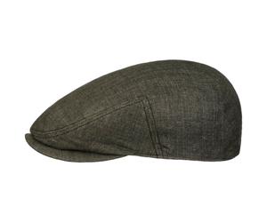 Woodfield Linen Flatcap by Stetson dunkeloliv 59 cm