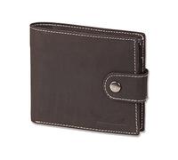 Woodland® Multibag 3 in 1: Geldbörse - Brustbeutel - Gürteltasche, alles in einem! Aus weichem, naturbelassenem Büffelleder in Dunkelbraun/Taupe, Dunkelbraun