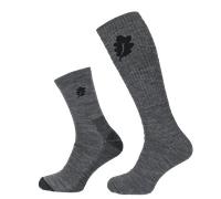 Woodline Socke + Innensocke aus Merinowolle Grau 35-39