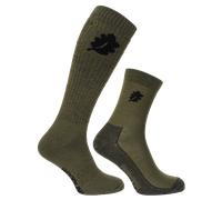 Woodline Socke + Linersocke aus Merinowolle Grün 40-45