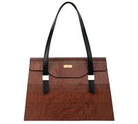 woodwear Damen Handtasche „Parada“ aus Padauk-Holz - veganes Leder, Design-Bag 34 cm - nachhaltige Schultertasche - einzigartig, leicht, mit Magnetverschluss (Bruma padauk)
