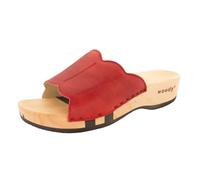 Woody Damen Anna Clog Pantolette, Rosso, Größe 36