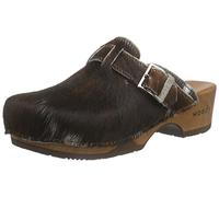 Woody Damen Manu Fell Clogs, Mehrfarbig (Natur)