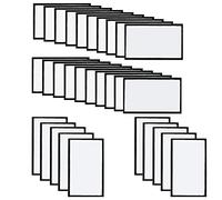 Woohome 30 Stück Sublimation Blanko Patch Zum Aufbügeln, Rechteck Weiß-schwarzer Rahmen Sublimation Patch Sticker Flicken Patches für Hüte Kleidung Rucksack Teppich Dekorative Patches