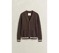 WOOL BLEND CABLE KNIT CARDIGAN XXL