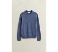 GANT Rundhalspullover Neps Wollmix mit Noppenstruktur Blue Horizon Blau XL