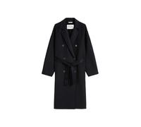Wool coat, double face workmanship, double breasted, belted, lap DEEP NIGHT BLUE 38 DEEP NIGHT BLUE