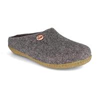 Wool fit Filzpantoffeln „Classic“ Naturgummisohle - Damen & Herren Filz-Pantoffeln mit weichen Filzeinlagen, Hellgrau, Gr. 37