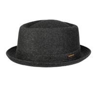 Stetson Fedora (1-St) Wollfilzhut mit Futter, anthrazit
