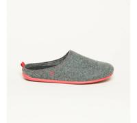 Wool Slide-In Filzpantoffel aus 100% Schurwolle | Hausschuh aus Filz | Hüttenschuh mit Gummisohle | Farbe RE-anthrazit/raspberry Größe 36 grey/raspberry 36