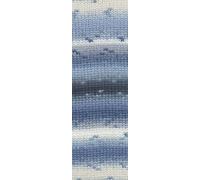 WOOLADDICTS - 50g "Mystery" - Farbe: 12 - wollweiß/beige/blau - So würde Liebe aussehen, wenn sie eine Farbe hätte.