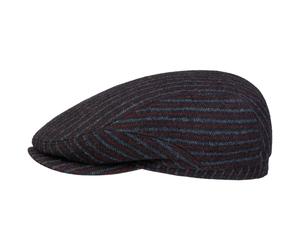 Woolen Stripe Driver Flatcap by Stetson dunkelblau 60 cm