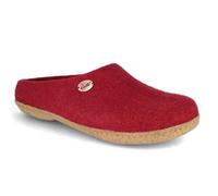 WoolFit Filzpantoffeln „Classic“ mit Naturgummisohle mit weichen Filzeinlagen Dunkelrot 36
