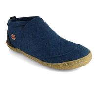 WoolFit Hausschuhe 'Taiga' mit Naturgummisohle, 100% Wolle Blau 36