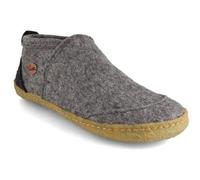 WoolFit Hausschuhe 'Taiga' mit Naturgummisohle, 100% Wolle Hellgrau 43