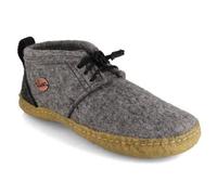 WoolFit Kinder Barfuß-Hausschuhe mit outdoor Sohle - aus 100% natürlicher Wolle mit Naturkautschuksohle, Gr. 25-35 Hellgrau 32