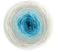 Bobbel mit Anleitung, Farbverlaufsgarn 4-fädig, 200g, 800m, Woolly Hugs Bobbel Cotton color 59, zum Stricken oder Häkeln