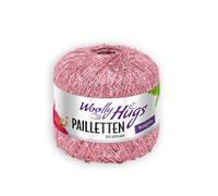 Woolly Hugs Pailletten 25g/435m, Beilaufgarn (rose mit rose Pailletten)