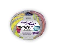Woolly Hugs Paint Socks 100g 210 - beige/pink/grün