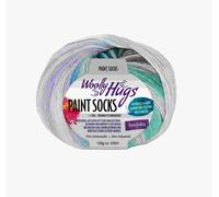 Woolly Hugs Paint Socks von Veronika Hug,4-fädig,100g/420 m,75% Schurwolle/25% Polyamid,2 identische Socken stricken, (201 BLAU TÜRKIS)