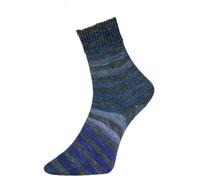 Woolly Hugs Paint Socks von Veronika Hug,4-fädig,100g/420 m,75% Schurwolle/25% Polyamid,2 identische Socken stricken, (205 BLAU GRAU)