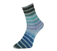 Woolly Hugs Paint Socks von Veronika Hug,4-fädig,100g/420 m,75% Schurwolle/25% Polyamid,2 identische Socken stricken, (201 BLAU TÜRKIS)