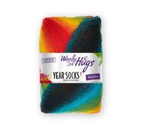 Woolly Hugs Wolle Year Socks 100g Farb Nr 17 regenbogen