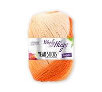 Woolly Hugs Year Socks 100 g - Sockenwolle/Dochtgarn mit Degradé-Farbverlauf, Perfekt für Double-Face Stricken, Strickgarn für Socken, Schals & Accessoires (09 | September)