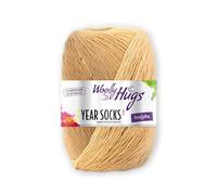 Woolly Hugs Year Socks 100 g - Sockenwolle/Dochtgarn mit Degradé-Farbverlauf, Perfekt für Double-Face Stricken, Strickgarn für Socken, Schals & Accessoires (03 | März)