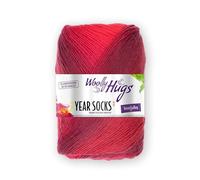 Woolly Hugs Year Socks 100 g - Sockenwolle/Dochtgarn mit Degradé-Farbverlauf, Perfekt für Double-Face Stricken, Strickgarn für Socken, Schals & Accessoires (16 | Winter)