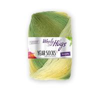 Woolly Hugs Year Socks 100 g - Sockenwolle/Dochtgarn mit Degradé-Farbverlauf, Perfekt für Double-Face Stricken, Strickgarn für Socken, Schals & Accessoires (15 | Herbst)