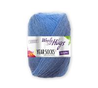 Woolly Hugs Year Socks 100 g - Sockenwolle/Dochtgarn mit Degradé-Farbverlauf, Perfekt für Double-Face Stricken, Strickgarn für Socken, Schals & Accessoires (07 | Juli)