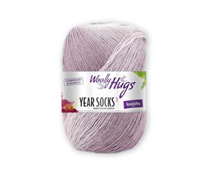 Woolly Hugs Year Socks Fb. 01 JAN, 100g Sockenwolle mit dezentem Degradé Farbverlauf