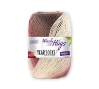 Woolly Hugs Year Socks Fb. 02 FEB, 100g Sockenwolle mit dezentem Degradé Farbverlauf