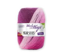 Woolly Hugs Year Socks Fb. 04 APR, 100g Sockenwolle mit dezentem Degradé Farbverlauf