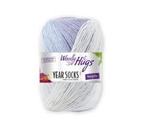 Woolly Hugs Year Socks Fb. 06 JUN, 100g Sockenwolle mit dezentem Degradé Farbverlauf