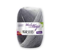 Woolly Hugs Year Socks Fb. 12 DEZ, 100g Sockenwolle mit dezentem Degradé Farbverlauf