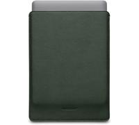 WOOLNUT lederhülle für MacBook Air 15 - Laden in der Hülle - Vollnarbenleder, Innenseite aus Wollfilz - perfekte Passform - skandinavisches Design, kompatibel mit Apple MacBook Air 15 Zoll - Grün