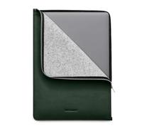 WOOLNUT lederhülle für MacBook Pro 16 - Laden in der Hülle - Vollnarbenleder, Innenseite aus Wollfilz - perfekte Passform - skandinavisches Design, kompatibel mit Apple MacBook Pro 16 Zoll - Grün