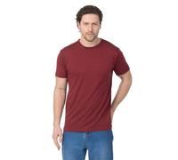 Woolona Merino Piqué T-Shirt - Relax - Herren - 100% Merinowolle Bordeaux Rot XL
