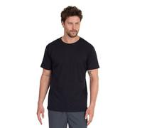 Woolona Merino Piqué T-Shirt - Relax - Herren - 100% Merinowolle Schwarz XXL