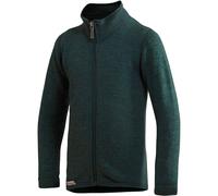 Woolpower Kids Full Zip Jacket 400 - Merino-Jacke 110/116 forest green