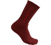 Woolpower Kids Socks Logo 400 rust red - Größe 32-35
