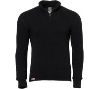 Woolpower Rollkragenpullover Zip Turtleneck 400 mit Reißverschluss Schwarz 3XL Herren